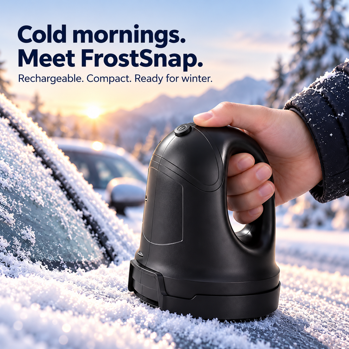 FrostSnap electric ice scraper — 02 frostsnap winter (illustration)