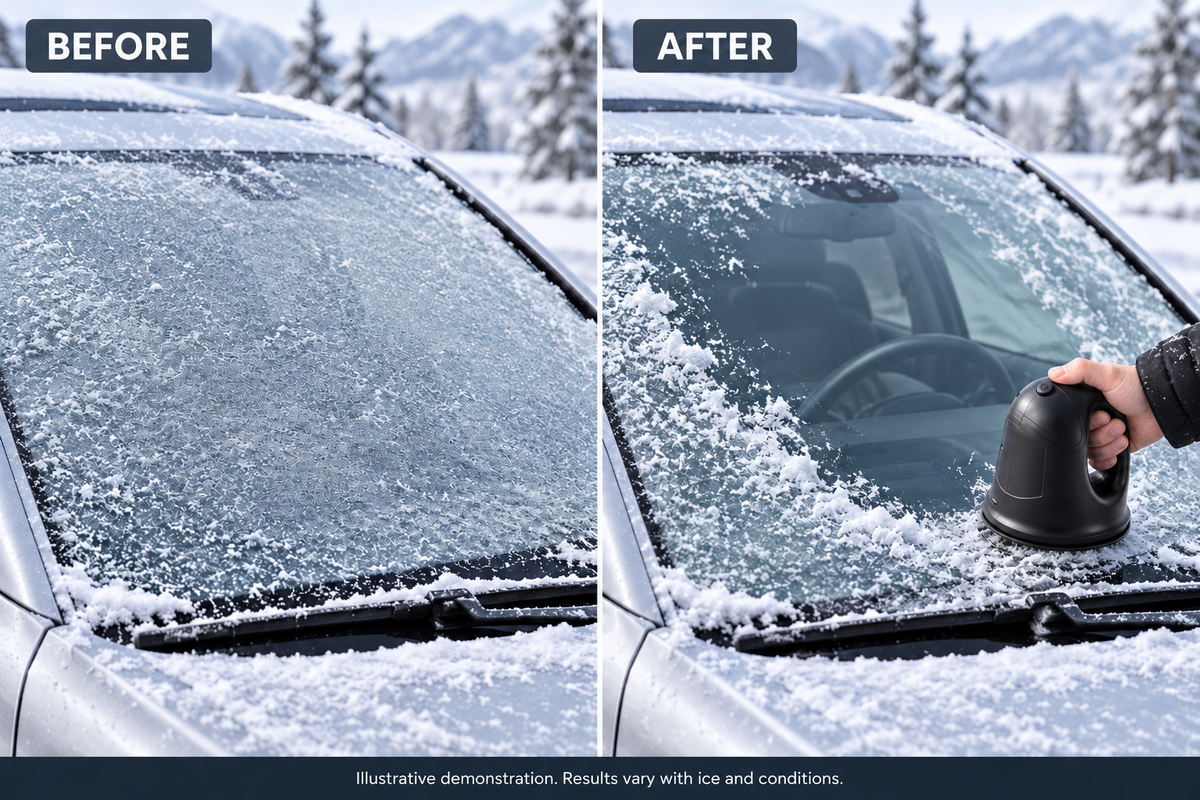 FrostSnap electric ice scraper — 07 frostsnap before after (illustration)